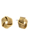 Juvell Knot Stud Earrings In Metallic