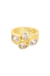 Juvell Layered Cz Ring In Gold