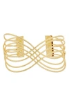 Juvell Layered Wire Cuff Bracelet In Yellow