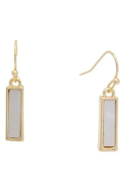 Juvell Mother-of-pearl Bar Drop Earrings In Gold
