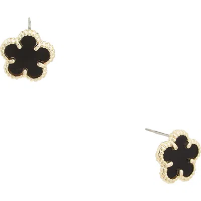 Juvell Onyx Stud Earrings In Yellow