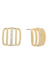 Juvell 18k Plated Diamond Cz Studs In Gold