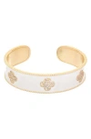 Juvell Pavé Clover Cuff Bracelet In Metallic