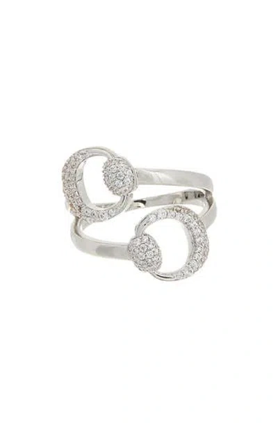 Juvell Pavé Cubic Zirconia Buckle Ring In Metallic
