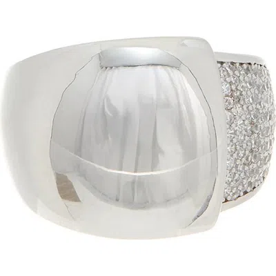 Juvell Pavé Cubic Zirconia Dome Ring In Gray