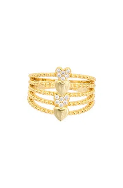 Juvell 18k Plated Cz Ring In Gold