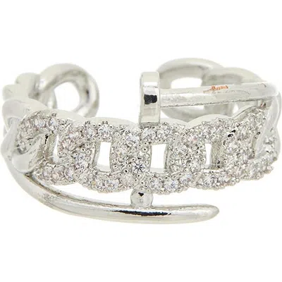 Juvell Pavé Cubic Zirconia Link Open Band Ring In Pattern