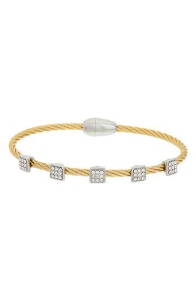 Juvell Pavé Cubic Zirconia Station Cable Bangle Bracelet In Multi