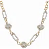 Juvell Pavé Cubic Zirconia Station Chain Necklace