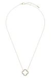Juvell Pavé Cz Clover Pendant Necklace In Gold