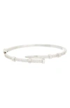 Juvell Pavé Nail Bangle Bracelet In Brown