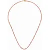 Juvell Pink Topaz Tennis Necklace In Gold