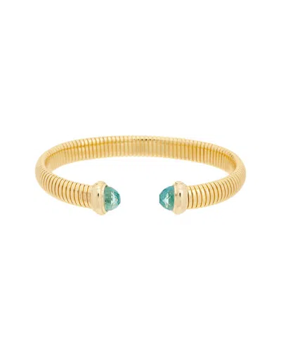 Juvell Plated Blue Topaz Bracelet In Gold