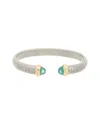 Juvell Plated Blue Topaz Bracelet In Metallic