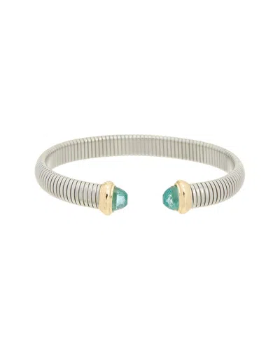 Juvell Plated Blue Topaz Bracelet In Metallic