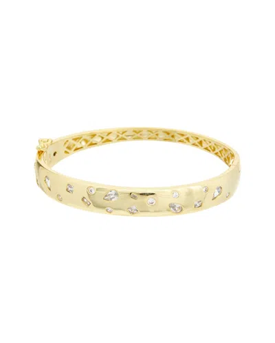 Juvell Plated Cz Bangle Bracelet In Gold