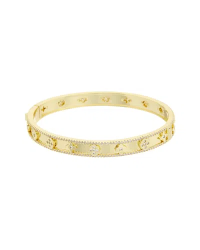 Juvell Plated Cz Bangle Bracelet In Gold