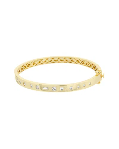 Juvell Plated Cz Bangle Bracelet In Gold