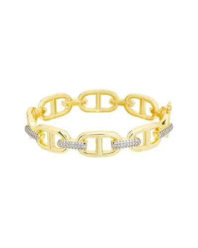 Juvell Plated Cz Bangle Bracelet In Gold