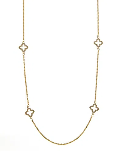 Juvell Plated Cz Clover Link Necklace