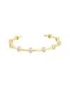 Juvell Plated Cz Cuff Bangle Bracelet In Gold