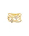 Juvell Plated Cz Ring In Gold