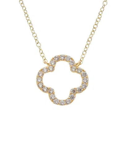 Juvell Plated Pearl Cz Necklace In Gold