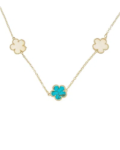 Juvell Plated Pearl Necklace In Multi