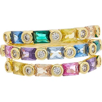 Juvell Rainbow Cubic Zirconia Multiband Ring