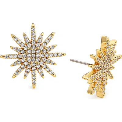 Juvell Starburst Stud Earrings In Yellow