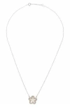 Juvell Sterling Silver Mother-of-pearl & Cubic Zirconia Clover Pendant Necklace In Silver