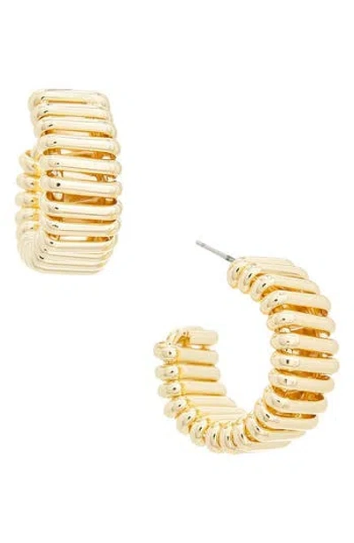 Juvell Textured Hoop Earrings In Gold