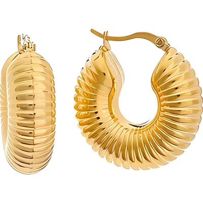 Juvell Textured Hoop Earrings In Yellow