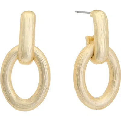 Juvell Textured Link Drop Earrings In Yellow