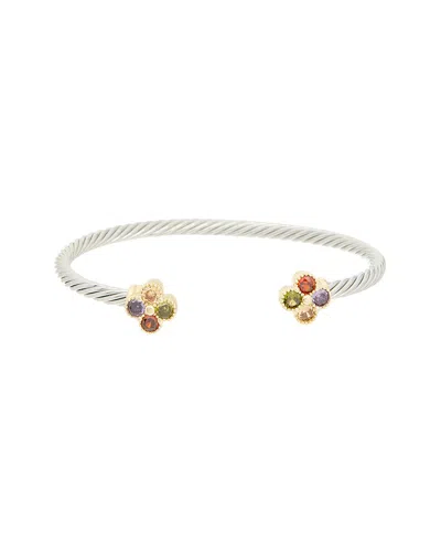 Juvell Topaz Cz 18k Plated Bangle Bracelet