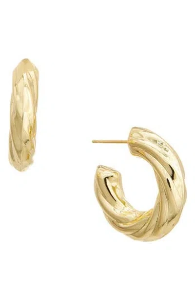 Juvell Twisted Huggie Hoop Earrings In Gold