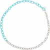 Juvell 18k Plated Silk Link Necklace In Blue