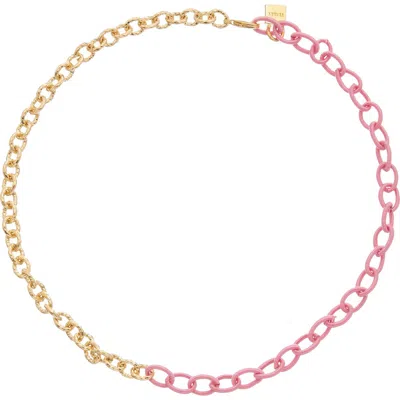 Juvell 18k Plated Silk Link Necklace In Multi