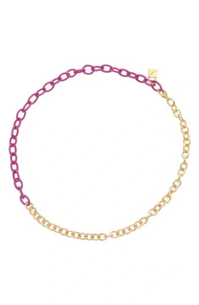 Juvell Two-tone Chain Necklace In Yellow