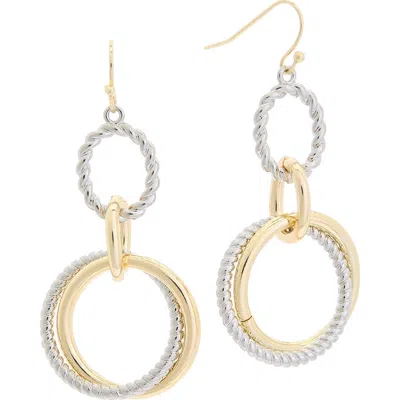 Juvell Two-tone Circle Drop Earrings In Multi
