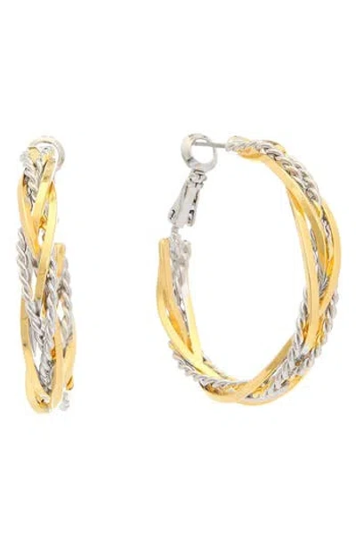 Juvell Two-tone Hoop Earrings In Multi