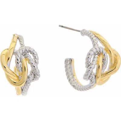 Juvell Two Tone Hoop Earrings In Gold