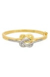 Juvell Two-tone Knot Bangle In Yellow
