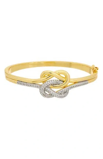 Juvell Two-tone Knot Bangle In Yellow