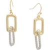 Juvell Two-tone Link Drop Earrings In Multi