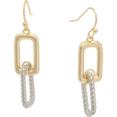 Juvell Two-tone Link Drop Earrings In Multi