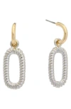 Juvell Two-tone Link Drop Huggie Hoop Earrings In Multi
