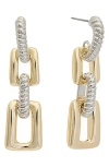 Juvell Two-tone Link Drop Huggie Hoop Earrings In Multi