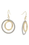 Juvell Two-tone Orbital Hoop Drop Earrings In Multi