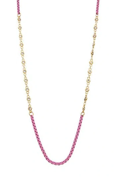Juvell Two-tone Station Long Necklace In Yellow